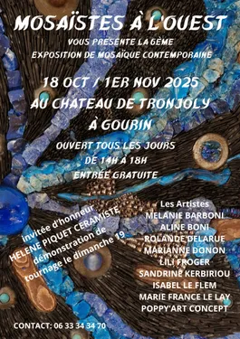 Exposition "Mosaïstes à l'Ouest" au Château de Tronjoly à Gourin
