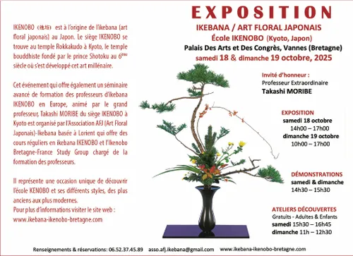 Exposition et atelier gratuit art floral Japonais Ikebana à Vannes