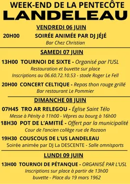 Week-end de la Pentecôte à Landeleau