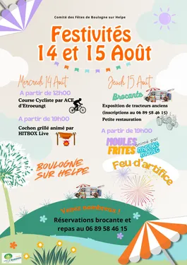 Festivités du 14 et 15 Août Boulogne sur Helpe