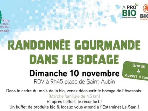 Saint-Aubin : randonnée gourmande dans le bocage le 10 novembre