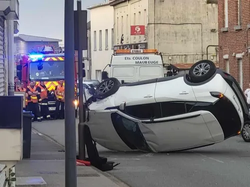Maubeuge - Impressionnant accident, rue d’Hautmont