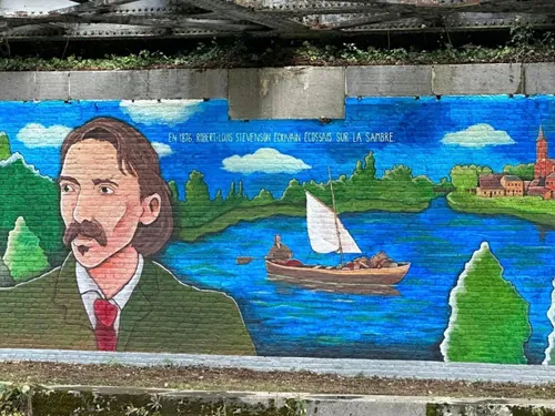 Étreux : une fresque murale sur Robert-Louis Stevenson