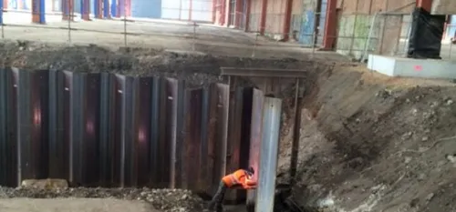 Futur Port à sec d'Hautmont : la darse en chantier