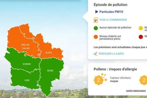 Pollution de l'air - Niveau orange dans le Nord et le Pas-de-Calais