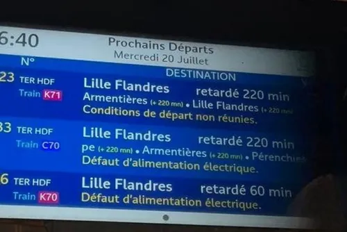 Panne générale sur le réseau SNCF Hauts-de-France, plus de 3h de...