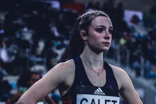 Athlétisme - Chloé Galet avec l'Équipe de France du 4x100 m à Munich