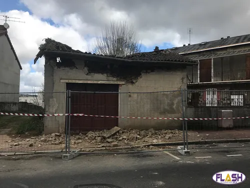 Effondrement d'un garage à Limoges