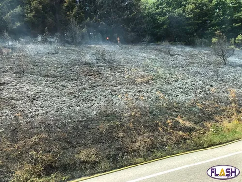 Feu de talus aux abords de l'A20
