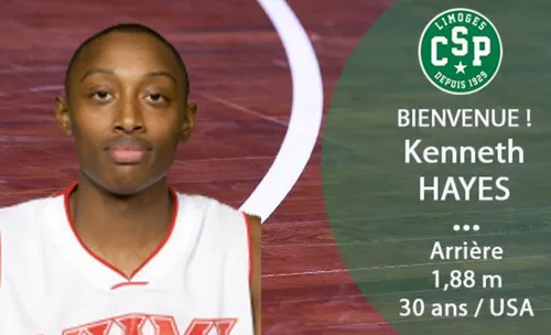 Basket : Kenneth HAYES signe avec le Limoges CSP