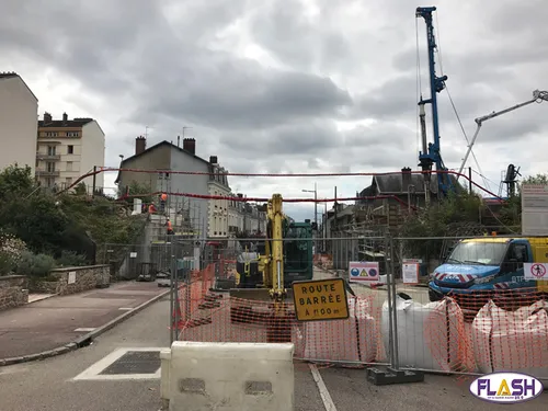 Travaux sur le pont SNCF de l'avenue Emile Labussière