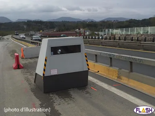 Radar de chantier sur l'A20 à Pierre Buffière