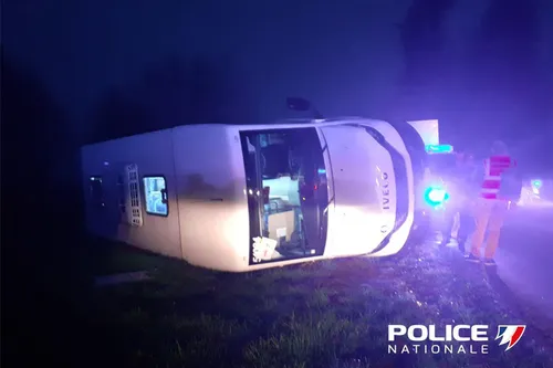 Accident ce matin d'un bus de transport scolaire à Isle