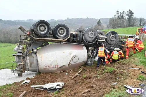 Haute-Vienne : un conducteur de poids lourd gravement blessé dans...