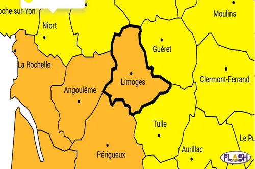 Météo France a placé la Haute-Vienne en alerte orange