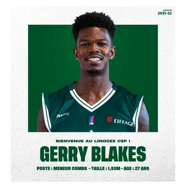 Basket : Gerry Blakes absent pour au moins 6 semaines