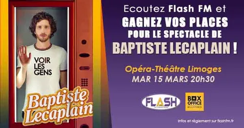 Gagnez vos places pour le spectacle de Baptiste Lecaplain à...