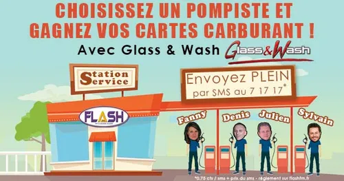 Jouez à la "Station Service Flash" avec Glass & Wash et gagnez...