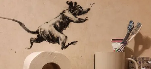 L'image du jour : Banksy télétravaille