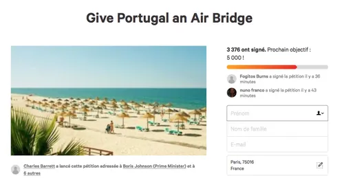 Donnez au Portugal un pont aérien avec le Royaume-Uni !