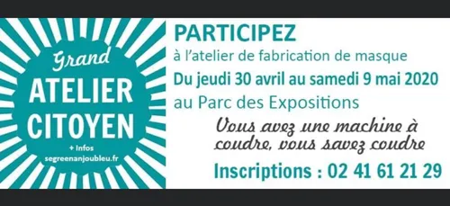Atelier citoyen : 70 000 masques pour Anjou Bleu Communauté !