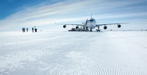 Un Airbus A340 atterrit en Antarctique, une première historique...