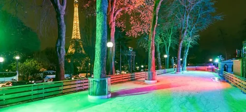 Une patinoire éphémère dans les Jardins du Trocadéro