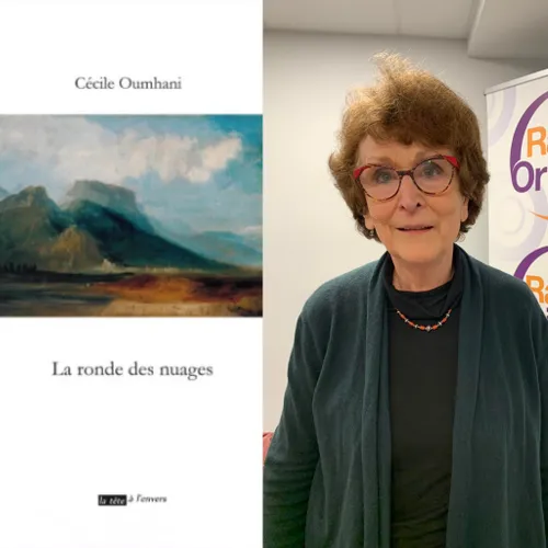 Bibliothèque avec la romancière et poétesse Cécile Oumhani. 