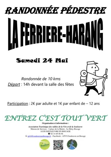 Samedi 24 Mai : Randonnée Pédestre à La FERRIERE-HARANG