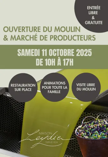 [ Culture - Loisir ] Ouverture du Moulin et Marché de Producteurs à...