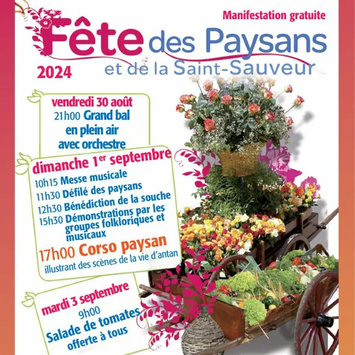 AGENDA : LA FÊTE DES PAYSANS ET DE LA SAINT SAUVEUR