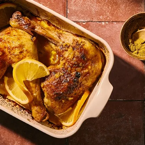 Cuisses de poulet laquées à l'orange