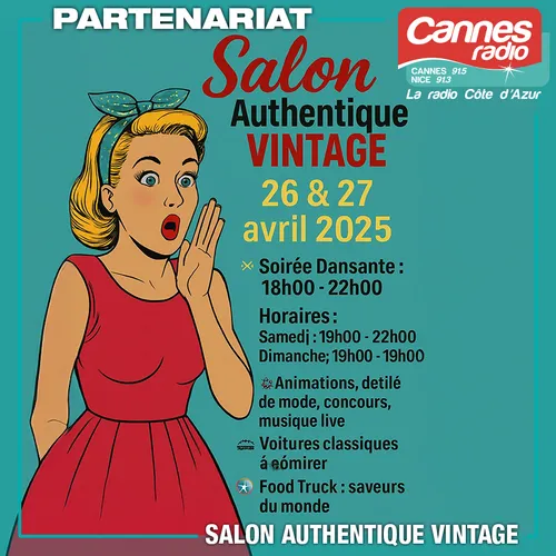 PARTENARIAT CANNES RADIO : LE SALON AUTHENTIQUE VINTAGE A NICE