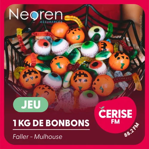 Écoutez Cerise FM et gagnez 1kg de bonbons chez Faller à Mulhouse...