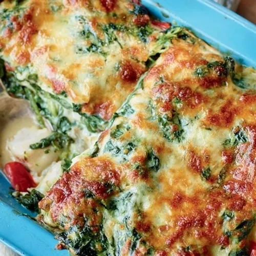 Lasagnes de poisson et épinards