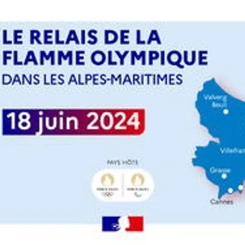 Relais de la flamme olympique dans les Alpes Maritimes