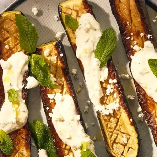 Courgettes grillées à la feta