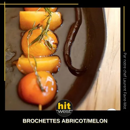 Brochettes abricot/melon - LES RECETTES DE LAURENT FAVRE MOT