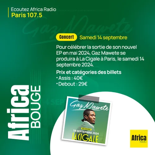 Gaz Mawete en concert à la Cigale