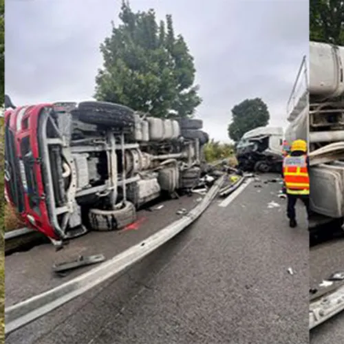 Accident sur la N51 : un camion traverse la chaussée et en percute...