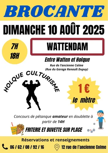 Brocante le 10 août à Wattendam