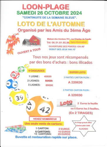 Loto de l'automne continuité de la semaine bleue le 26 octobre à...