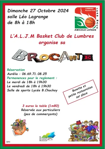 Brocante le 27 octobre à Lumbres