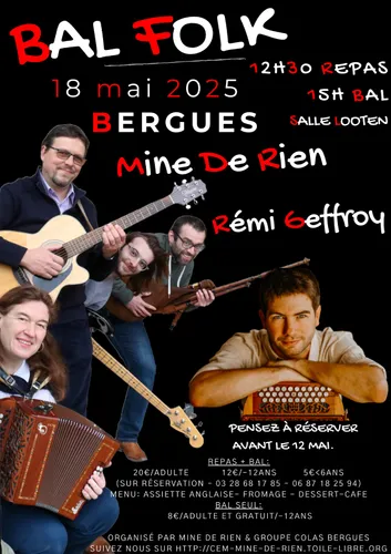 Bal folk "Mine de Rien invite Rémi Geffroy" le 18 mai à Bergues