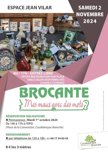 Brocante solidaire le 2 novembre à Coudekerque-Branche 