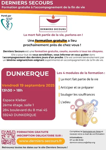 Formation gratuite DERNIERS SECOURS destinée au grand public