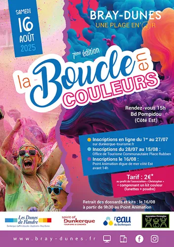 Boucle en couleurs le 16 août à Bray-Dunes