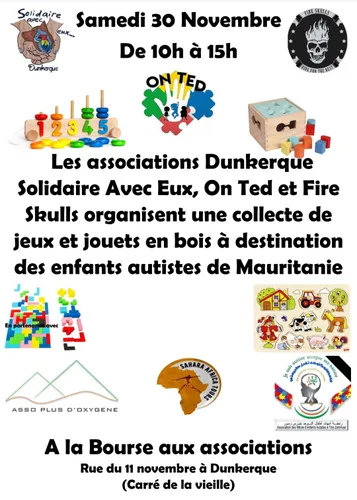 Collecte de jeux et jouets en bois le 30 novembre à Dunkerque