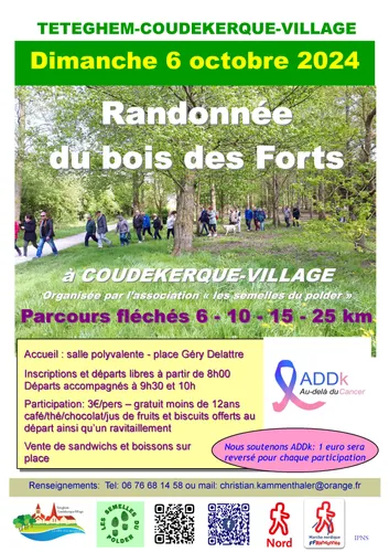 Randonnée du bois des Forts le 6 octobre à Coudekerque-Village