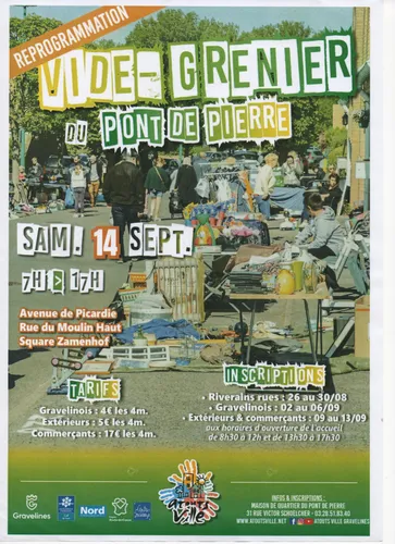 Vide grenier du pont de pierre à Gravelines le 14 septembre